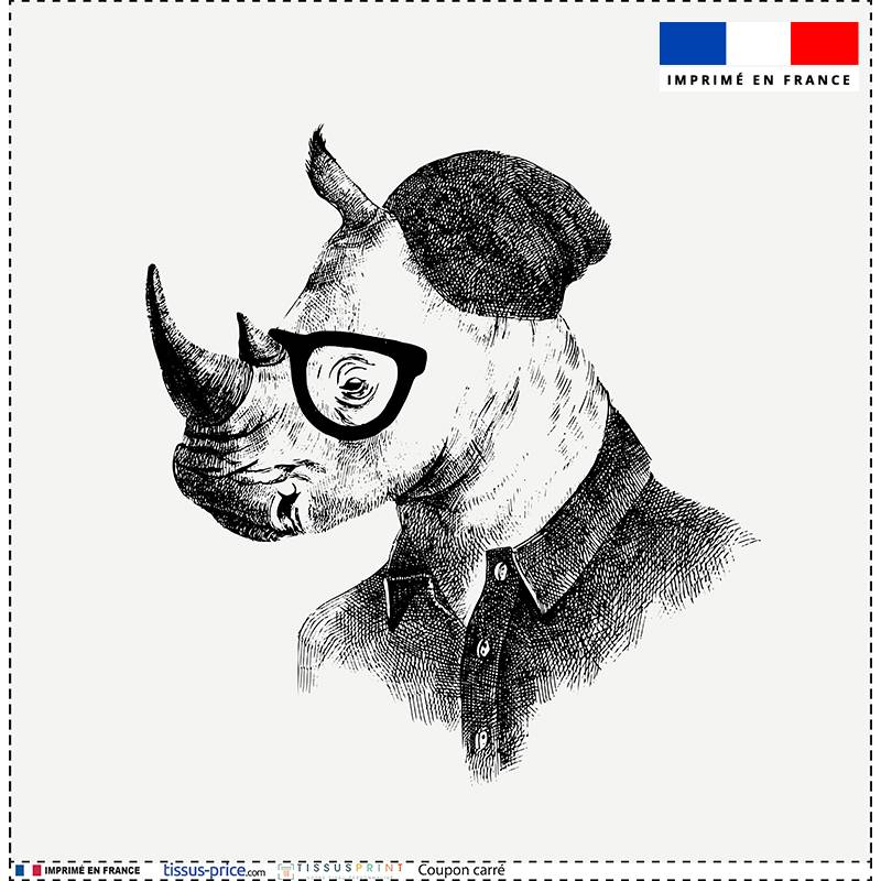 Coupon 45x45 cm motif rhino hipster