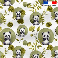 Polaire motif panda aquarelle