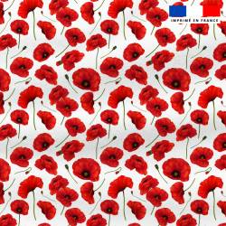 Polaire motif coquelicot