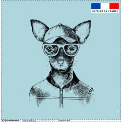 Coupon 45x45 cm motif chihuahua hipster