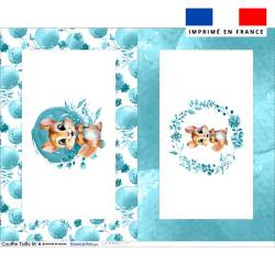 Kit couffin pour animaux motif écureuil aquarelle