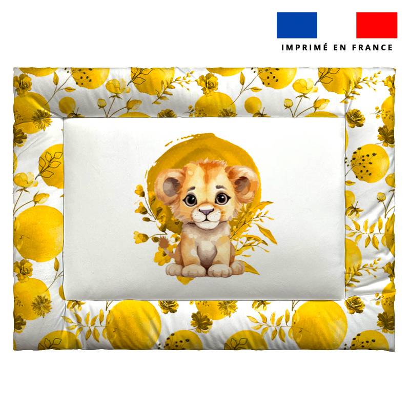 Kit couffin pour animaux motif lionceau aquarelle