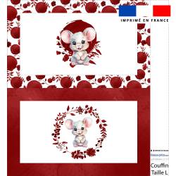 Kit couffin pour animaux motif souris aquarelle