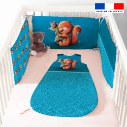 Coupon pour tour de lit motif bébé écureuil - Création Stillistic