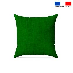 Tissu imperméable aspect lin vert prairie