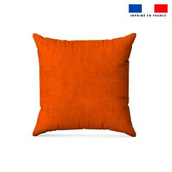 Tissu imperméable aspect lin orange