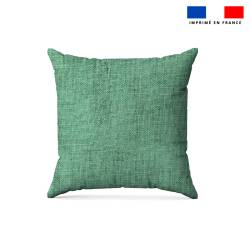 Tissu imperméable aspect lin vert pastel