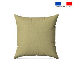 Tissu imperméable motif chiné aspect lin beige