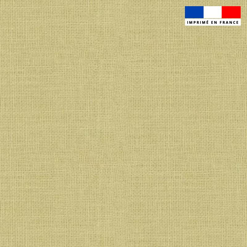 Tissu imperméable motif chiné aspect lin beige