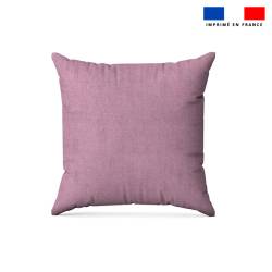 Tissu imperméable mauve aspect lin