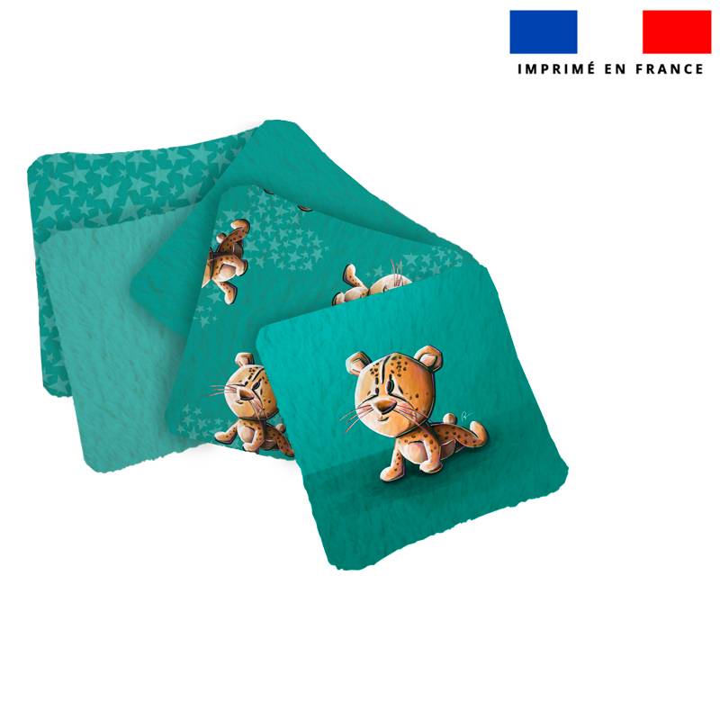 Coupon lingettes lavables motif bébé guépard - Création Stillistic