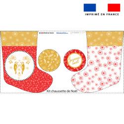 Kit chaussette de noel motif oiseaux ambres - Création Lili Bambou Design