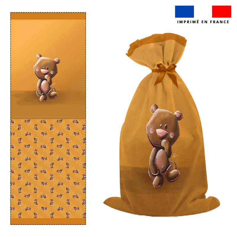 Kit sac à jouets motif bébé ours - Création Stillistic