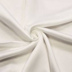 coupon - Coupon 55cm - Satin microfibre royal blanc cassé