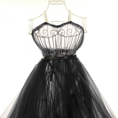 Tulle noir pour robe de mariée grande largeur