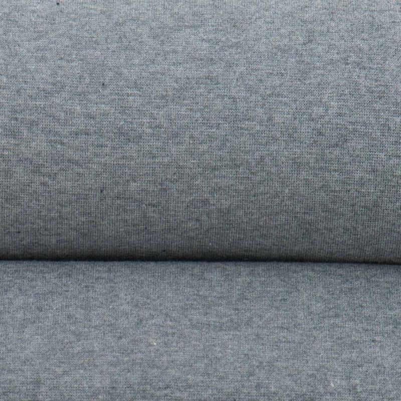 Tissu tubulaire bord-côte gris clair