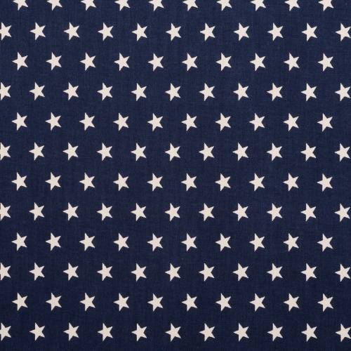 Coton bleu marine imprimé étoiles