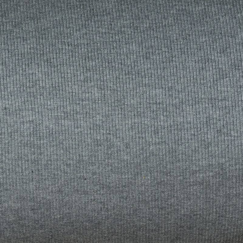 Tissu tubulaire bord-côte maille gris chiné