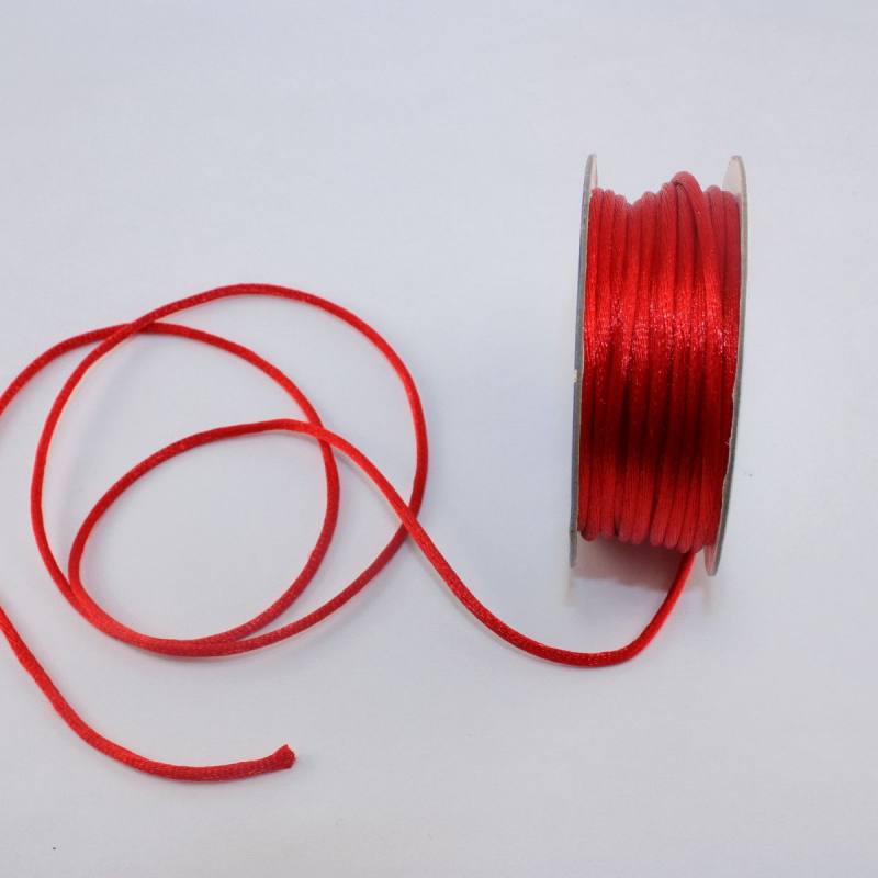 Cordelette en bobine rouge 2 mm