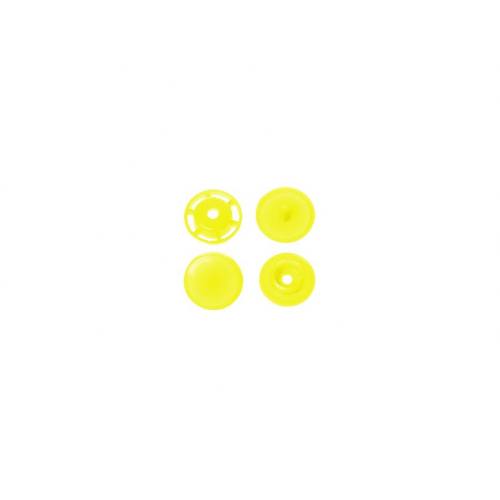 Boite de boutons-pression ronds en résine Color snaps jaune pâle